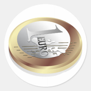 Etiquetas de uma euro- moeda