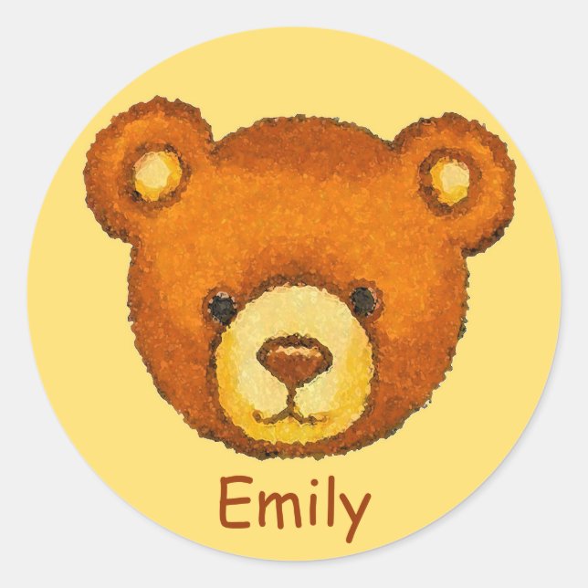 Etiquetas de Urso de Teddy ~ Nome Personalizado ~  (Frente)