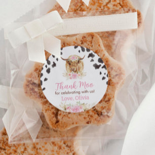 Etiquetas de Vaca Highland Birthday