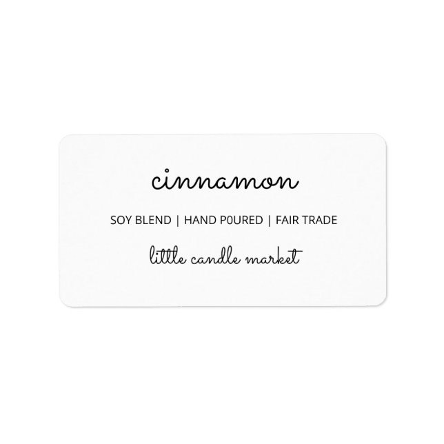 Etiquetas de velas brancas simples (Frente)