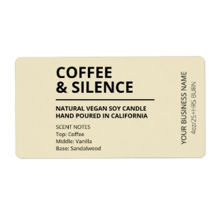 Etiquetas de Velas Censuradas por Café