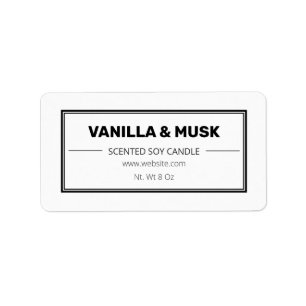 Etiquetas de velas de quadro preto simples