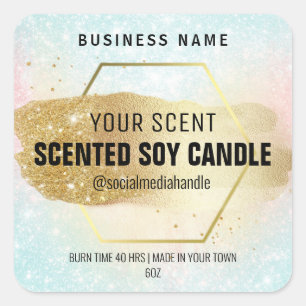 Etiquetas De Velas De Soja Perfumada De Pastel E D