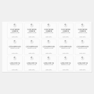 Etiquetas de Velas Personalizadas à Prova de Água