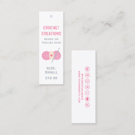 Etiquetas de Vestuário de Crochet para Pequenas Em