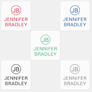 Etiquetas de vestuário de nome personalizado mono