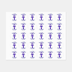 Etiquetas de Vestuário do Círculo Azul Anca