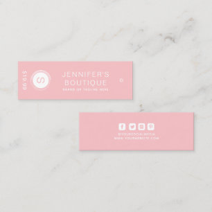 Etiquetas de Vestuário Marcas de Preço Rosa para P