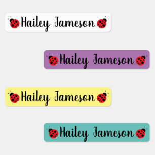 Etiquetas de vestuário para crianças de nome per