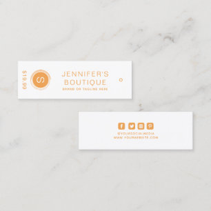 Etiquetas de Vestuário Pequenas Empresas Laranja B