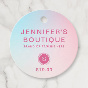 Etiquetas de Vestuário Pequenas Empresas Pastel Co