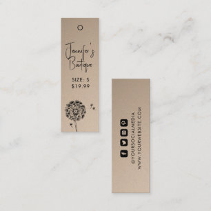 Etiquetas de Vestuário Preço Floral para Pequenas 