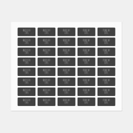 Etiquetas de vestuário preto e branco moderno