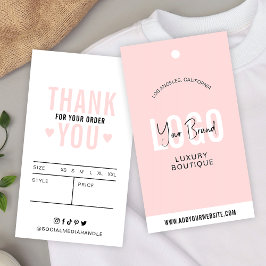 Etiquetas de Vestuário Rosa Femininas Boutique Han