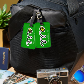 Etiquetas de viagem para bagagem de tênis com text
