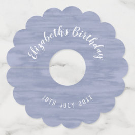 Etiquetas de Vidro de Papel Azul Esmaecido