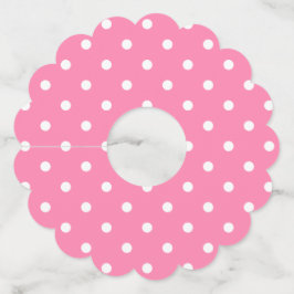 Etiquetas de Vidro de Papel e Bolinhas Rosa