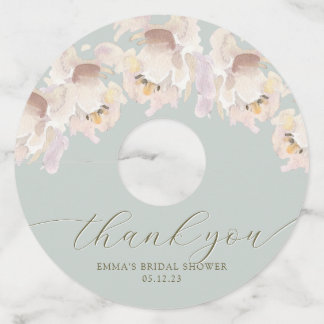 Etiquetas De Vidro De Vidro Floral De Creme & Mint