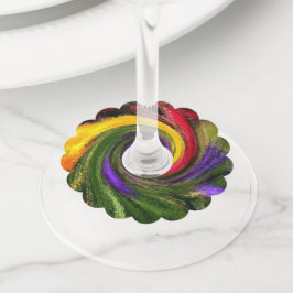 Etiquetas De Vidro Escalonadas De "Torção Floral"