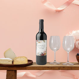 Etiquetas de Vinho Boêmia Floral Colorida