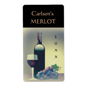 Etiquetas de vinho caseiro (Vertical)