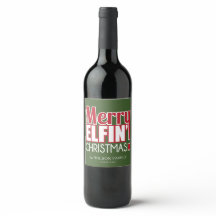 Etiquetas de Vinho de Natal da Feliz Engraçada