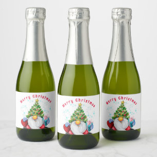 Etiquetas de Vinho Espumante do Gnomo de Natal
