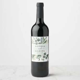 Etiquetas de Vinho Eucalipto de Casamento