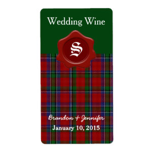 Etiquetas de Vinho Mini para Casamento Clan Sincla
