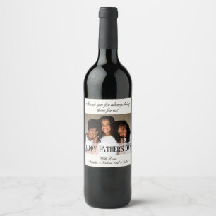 Etiquetas de vinho para Dia de os pais branco mode