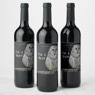 Etiquetas de Vinho Personalizadas da Coruja Mockup
