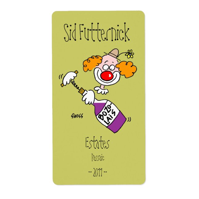 Etiquetas de vinho personalizadas e engraçadas (Frente)