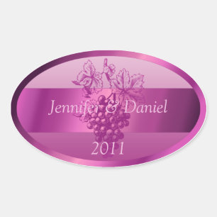 Etiquetas de Vinho Personalizadas Fuschia