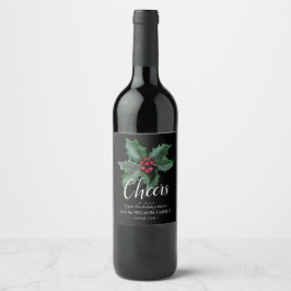Etiquetas de Vinho Personalizáveis com Holly Elega