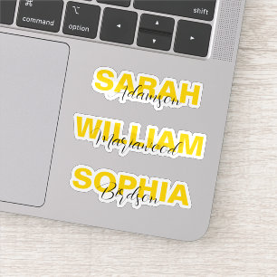 Etiquetas de Vinil para Etiquetas de nome Douradas