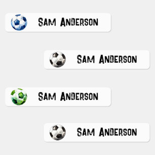 Etiquetas De volta à Escola Meninos Nome de Crianças de Fute