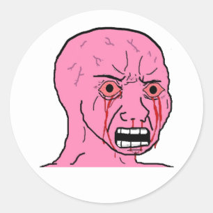 Etiquetas de Wojak rosa