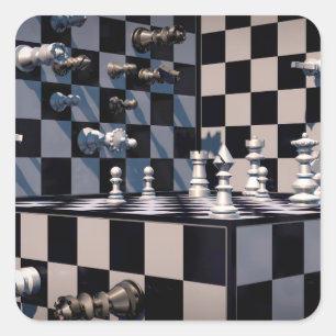 Etiquetas de xadrez 3D