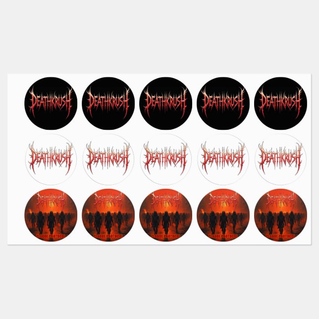Etiquetas Deathkrush - Stickers (Folha)