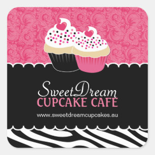 Etiquetas decorativas do frasco do cupcake do