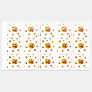 Etiquetas "Design de Emoji Divertido e Fofo com Língua para