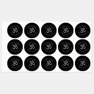 Etiquetas Design de Karma Om espiritual - Coleção de Mentidã