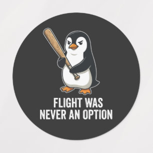 Etiquetas Design de Pinguim Ave Engraçada sem Voo