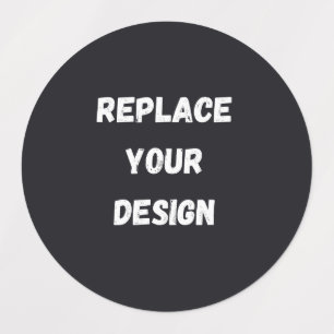 Etiquetas Design simples preto personalizado Adicionar foto