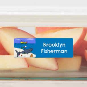 Etiquetas Dibujo personalizado de um tubarão dormindo engraç