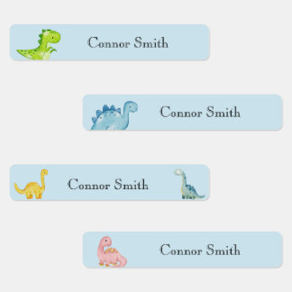 Etiquetas Dinossauros da escola, bonitos, cuidados de dia