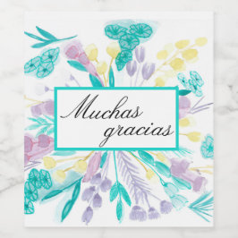 Etiquetas diseñadas en acuarelas a mano