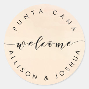 Etiquetas do adesivo de boas-vindas para a bolsa d