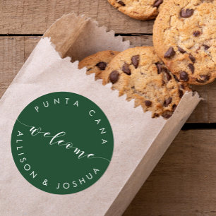 Etiquetas do adesivo de boas-vindas para Bolsas de
