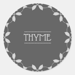 Etiquetas do adesivo Thyme Spice Jar
